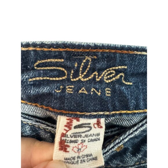 Silver Jeans Frances Bootcut Womens W31 Blue Distressed Denim Mid Rise Stretch - Picture 4 of 9